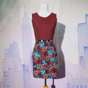 Vintage inspired maximalist cocktail dress